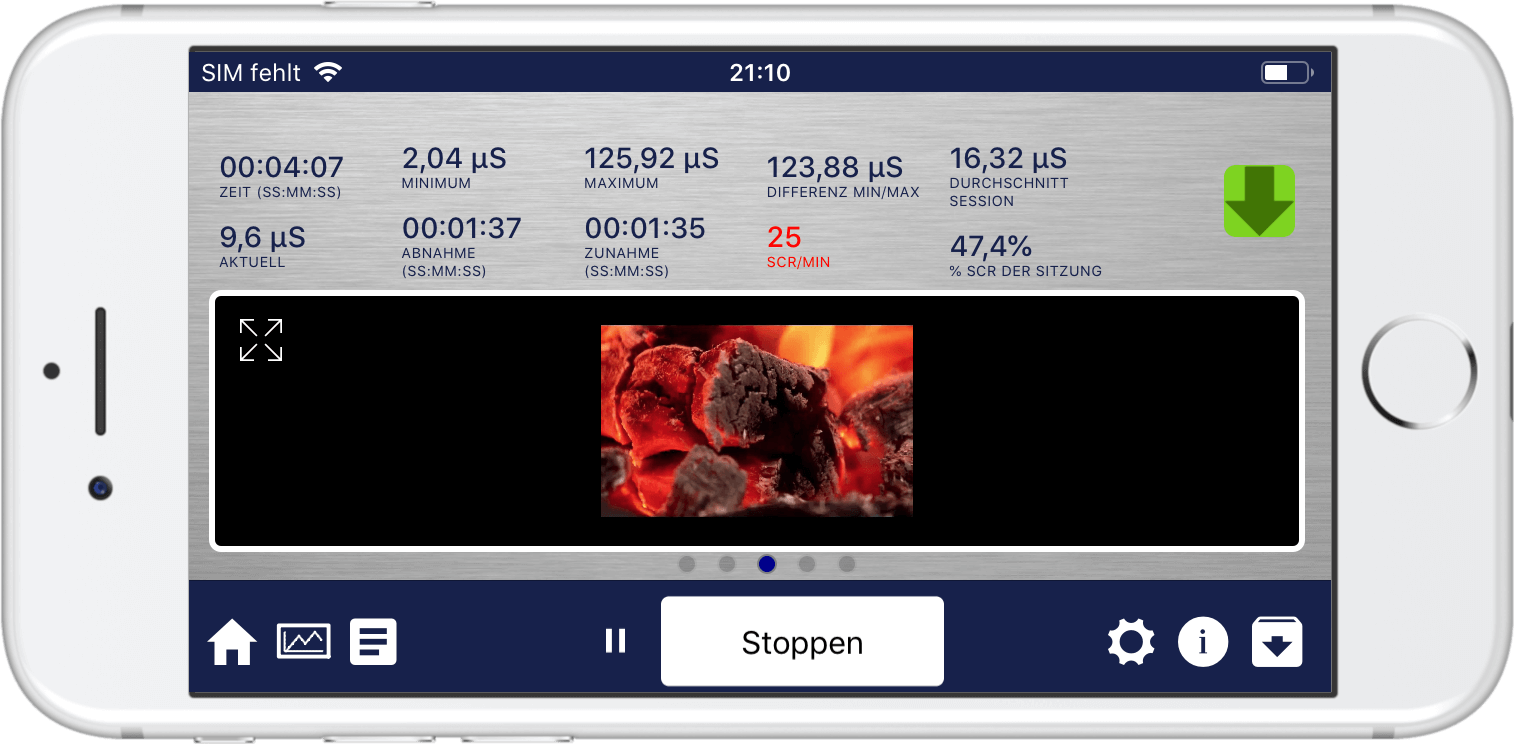 Brennende Kohle/Feuer videofeedback zuhause - Kaminanimation