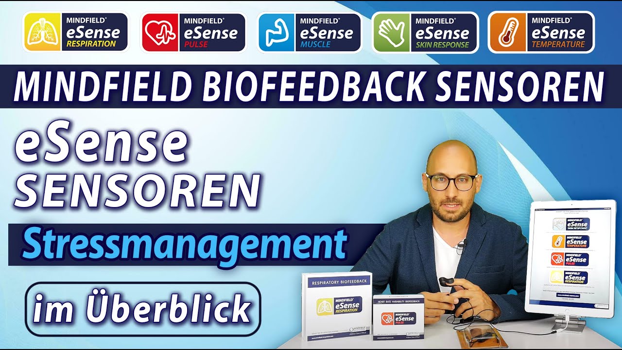 Entdecken Sie eSense-Sensoren für Stressmanagement - Mindfield Biofeedback Sensoren im Überblick