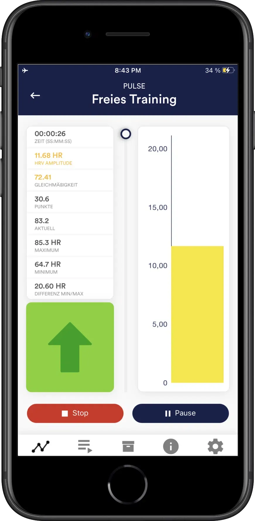 eSense App Freies Training