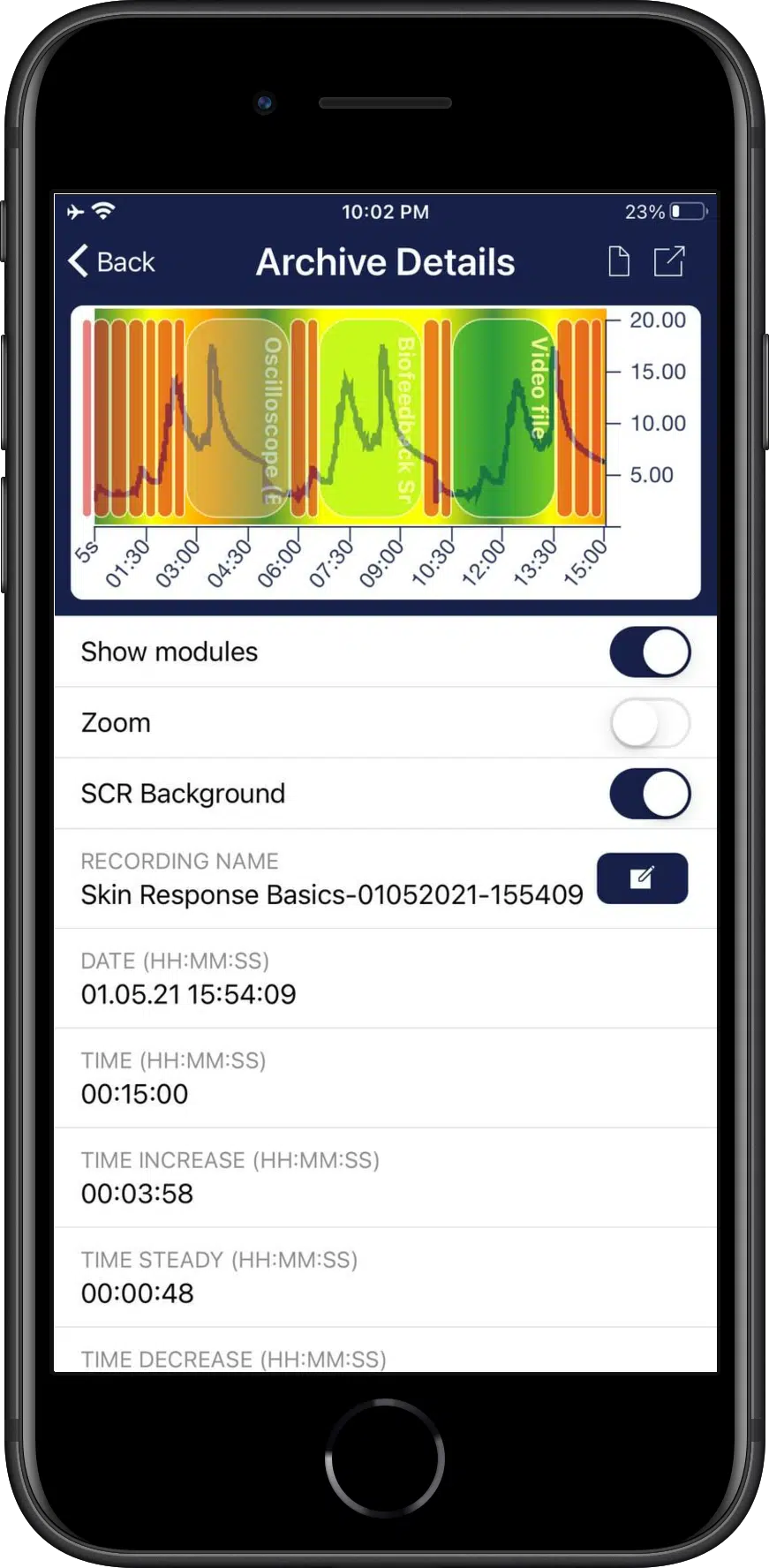 eSense App Screenshot 2